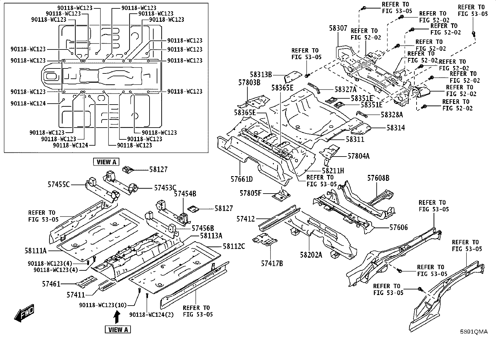 58351-WC009 BRACKET, SPARE WHEEL CLAMP product image