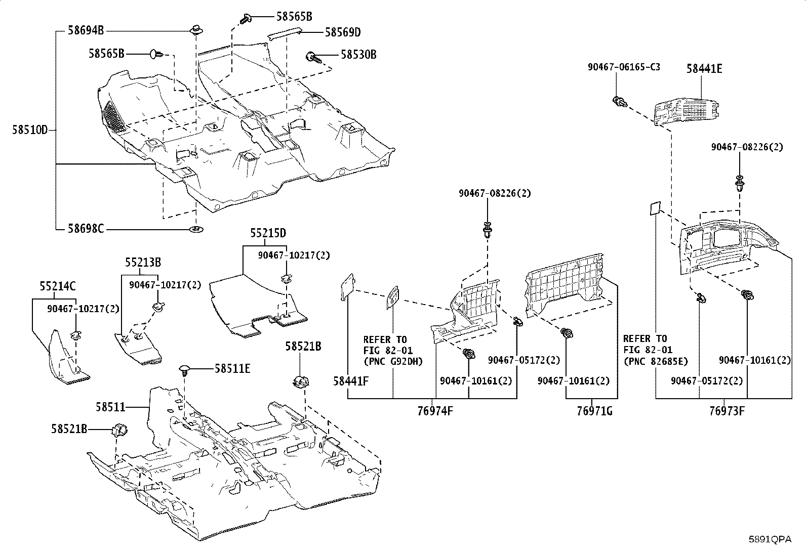 58510-16A20-C0 CARPET ASSY, FLOOR, FRONT product image