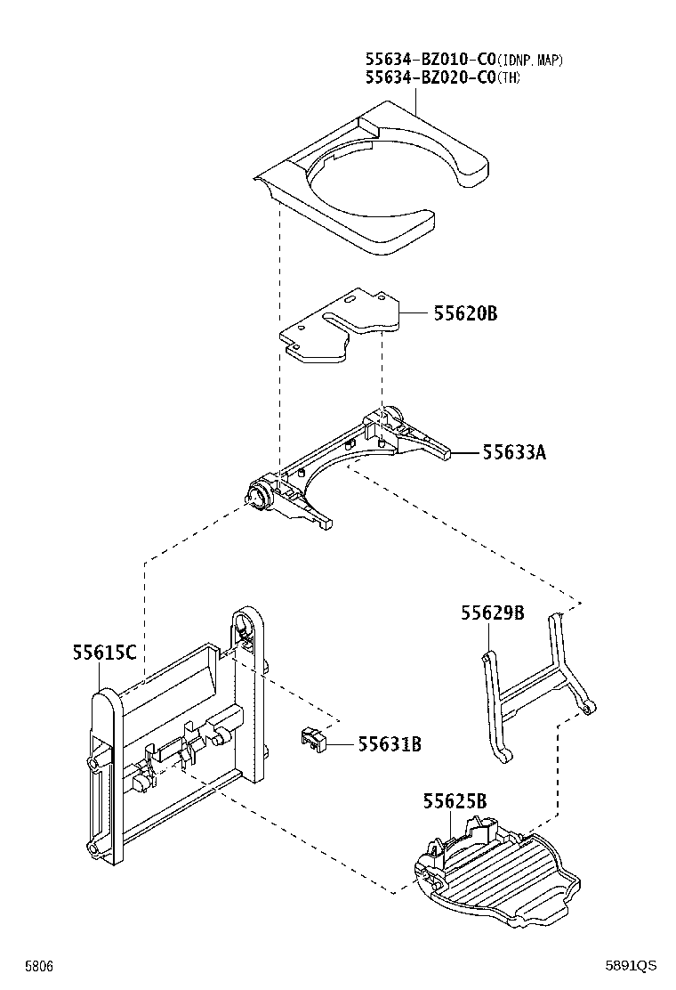58831-BZ100 GARNISH, CONSOLE UPPER PANEL, FRONT product image