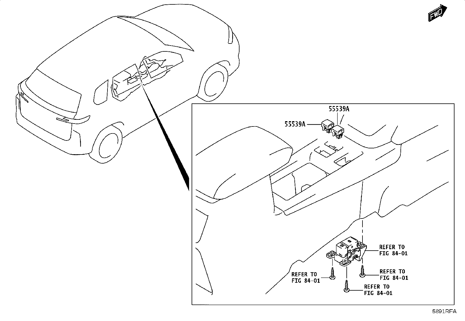 58805-WC004 PANEL SUB-ASSY, CONSOLE, UPPER product image