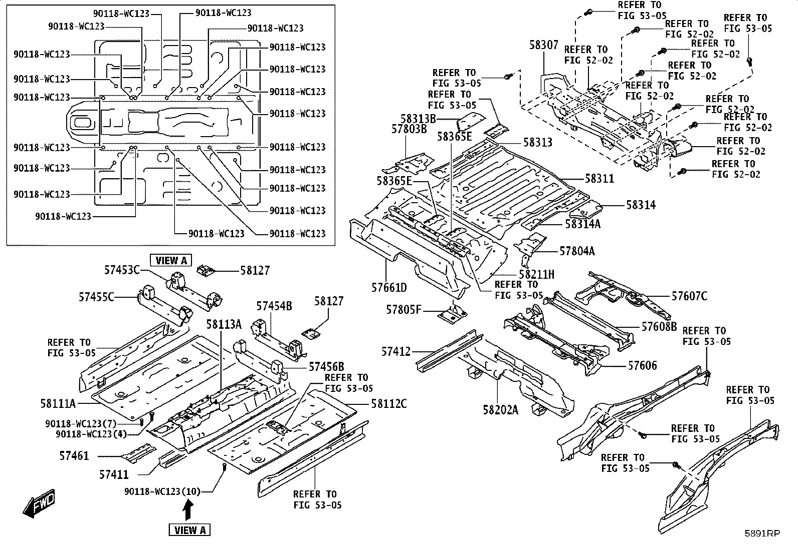 58351-WC009 BRACKET, SPARE WHEEL CLAMP product image