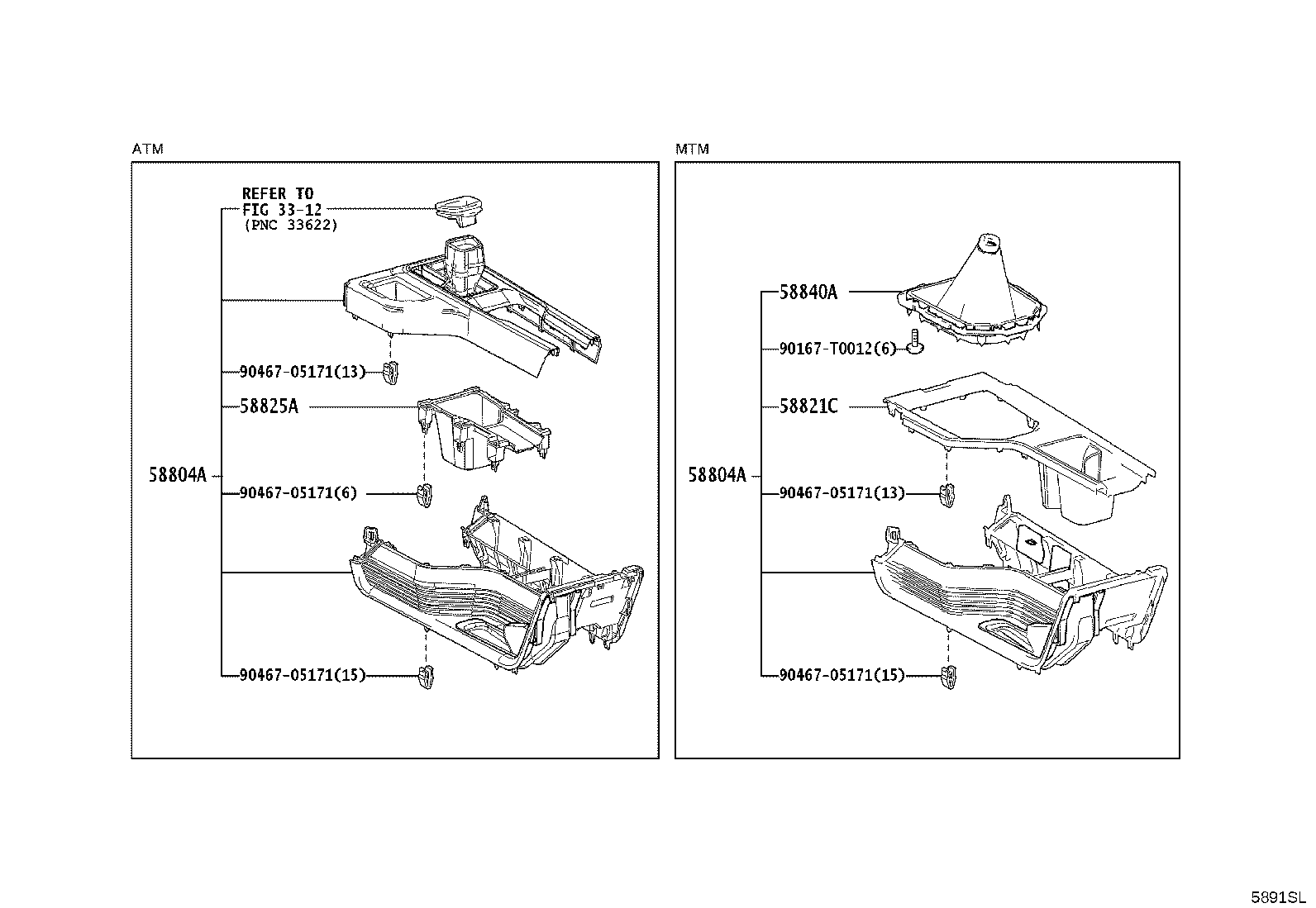 58833-KK180 GARNISH, CONSOLE UPPER PANEL, NO.1 product image