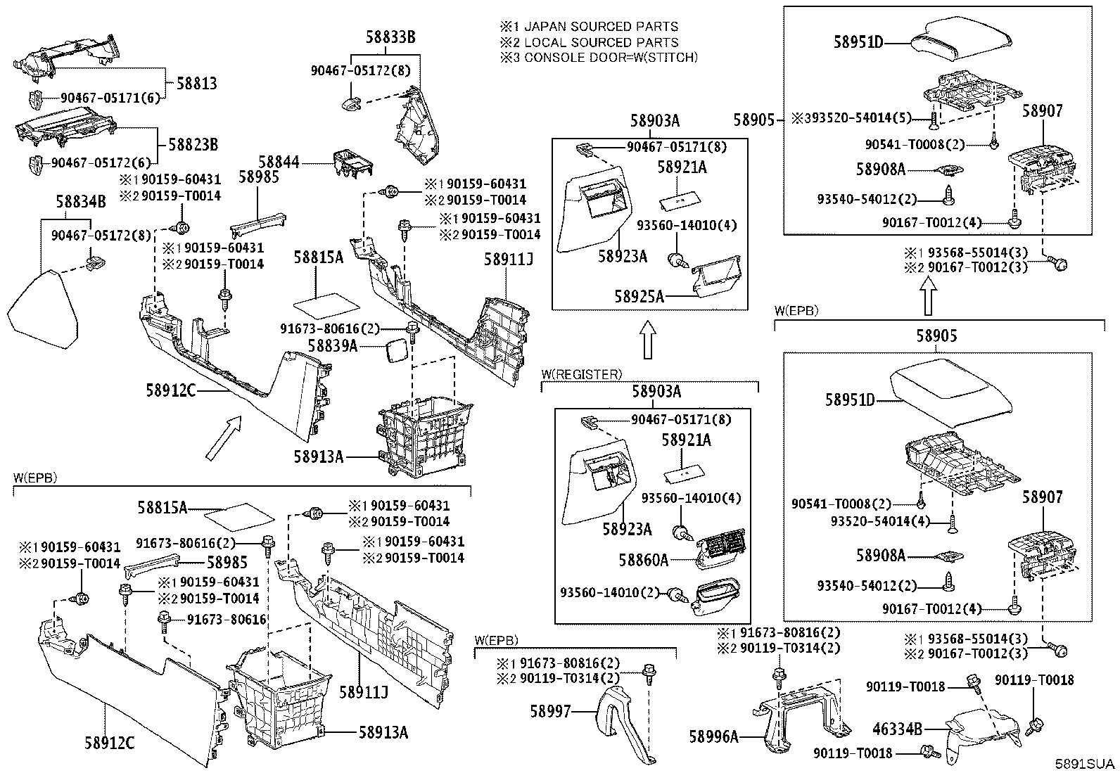 58803-KK010 BOX SUB-ASSY, CONSOLE CUP HOLDER product image