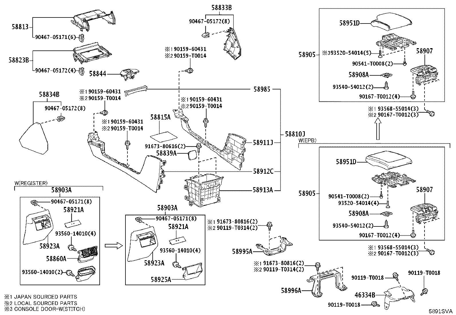 58803-KK010 BOX SUB-ASSY, CONSOLE CUP HOLDER product image