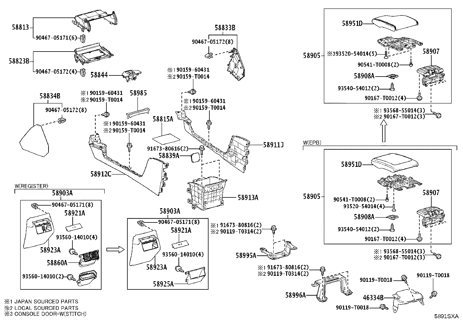 58803-KK010 BOX SUB-ASSY, CONSOLE CUP HOLDER product image