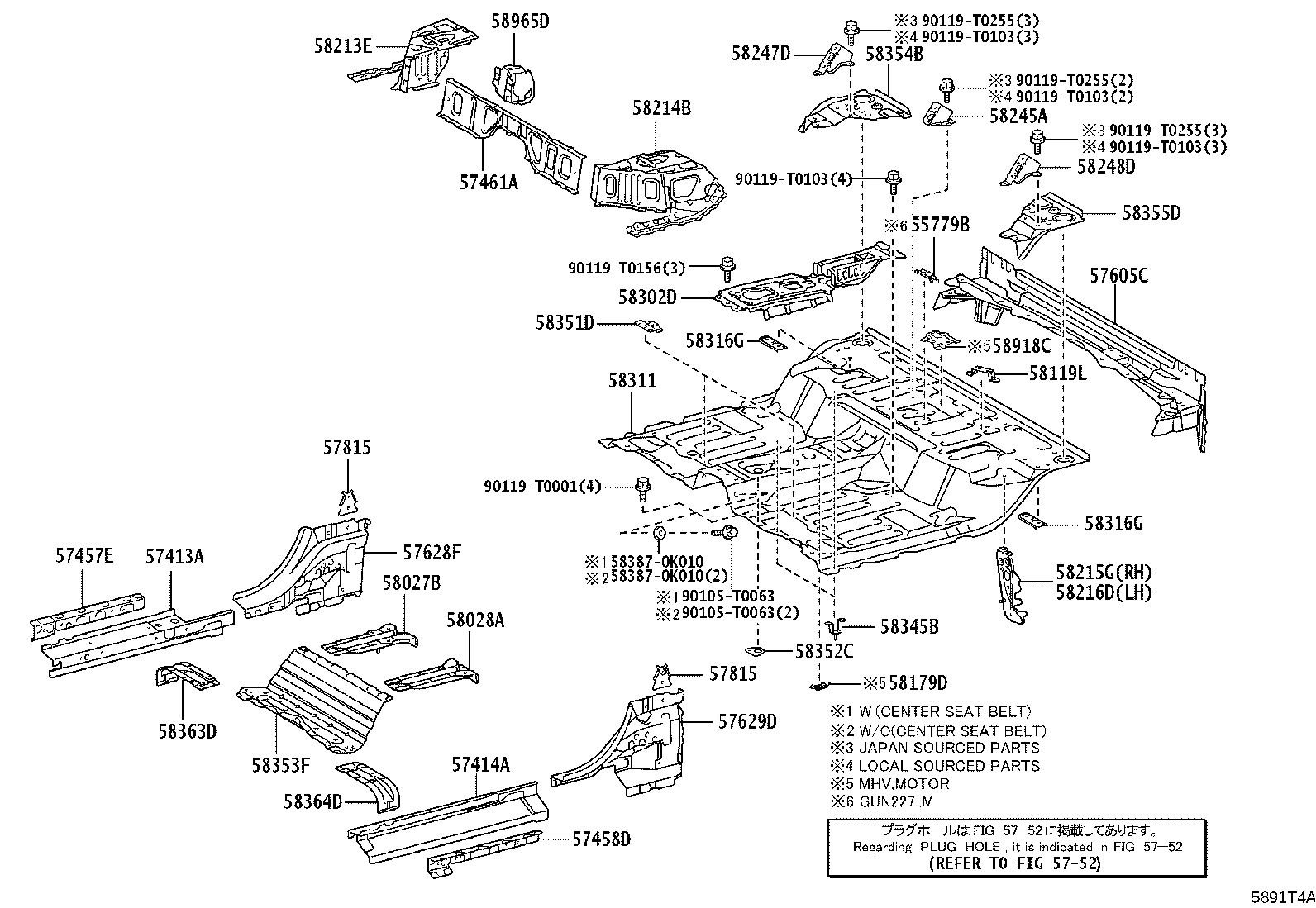 58027-KK020 REINFORCE SUB-ASSY, SEAT BELT ANCHOR product image