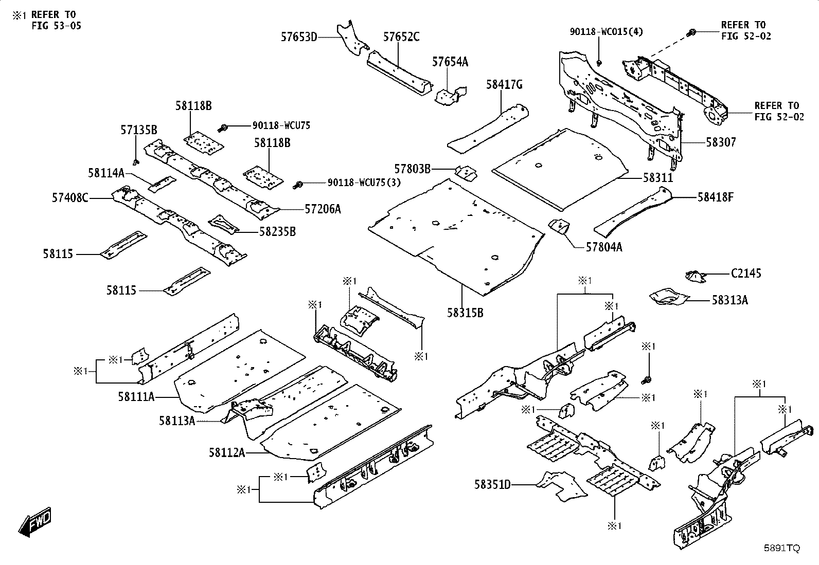 58307-WC017 PANEL SUB-ASSY, BODY LOWER BACK product image