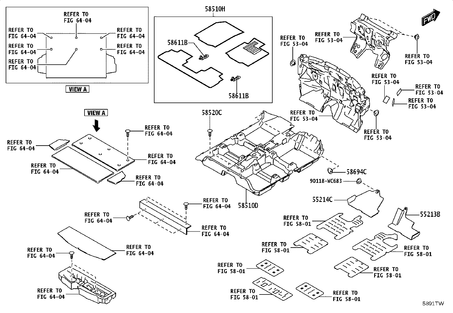 58500-WC012 MAT ASSY, FLOOR product image