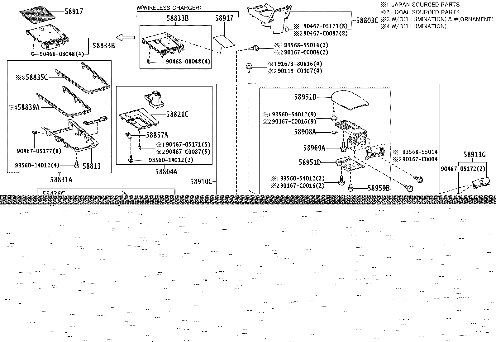 58833-0A130 GARNISH, CONSOLE UPPER PANEL, NO.1 product image