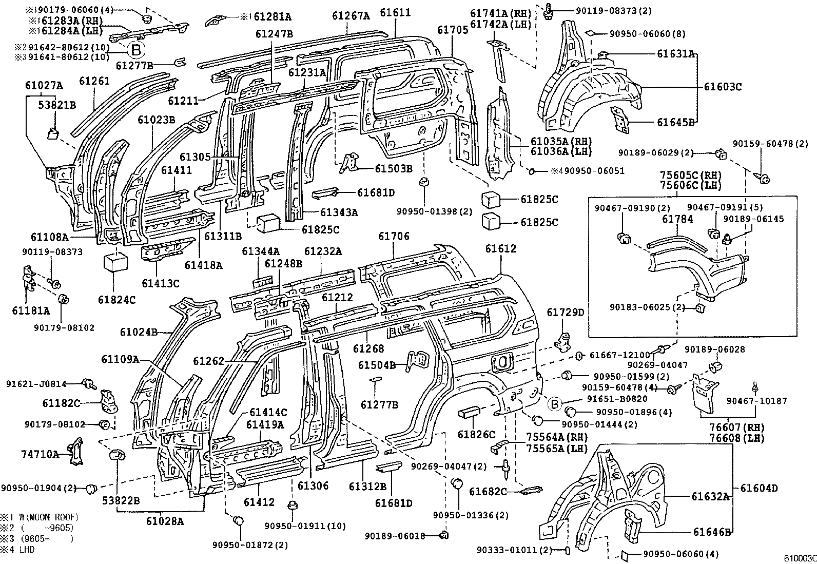 61024-60051 PILLAR SUB-ASSY, FRONT BODY, INNER LH product image
