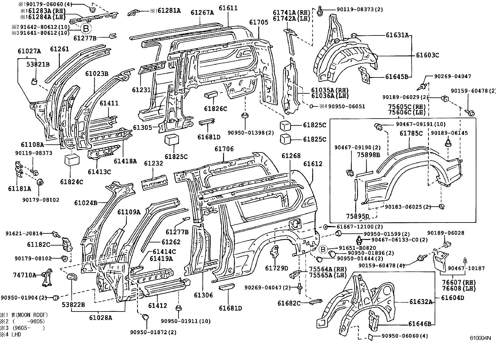 61024-60051 PILLAR SUB-ASSY, FRONT BODY, INNER LH product image