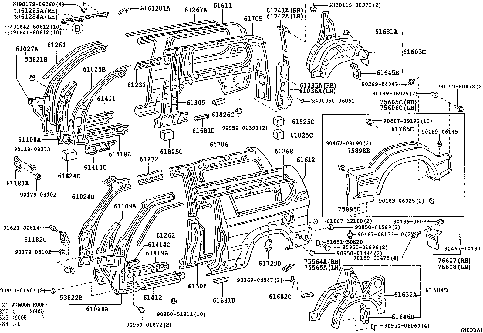 61027-60240 PILLAR SUB-ASSY, FRONT BODY, OUTER RH product image