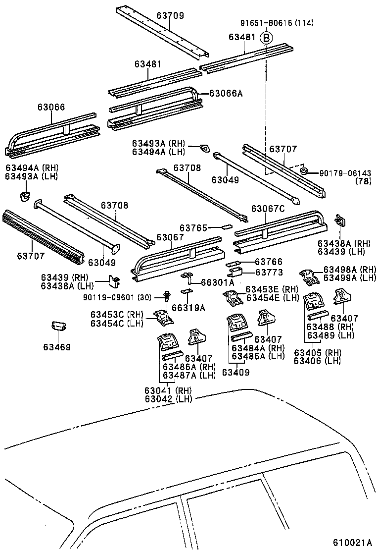 63111-60902 PANEL, ROOF product image