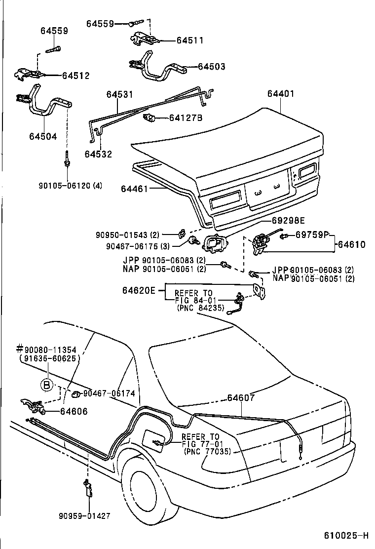Toyota 64401-33140 PANEL SUB-ASSY, LUGGAGE COMPARTMENT DOOR