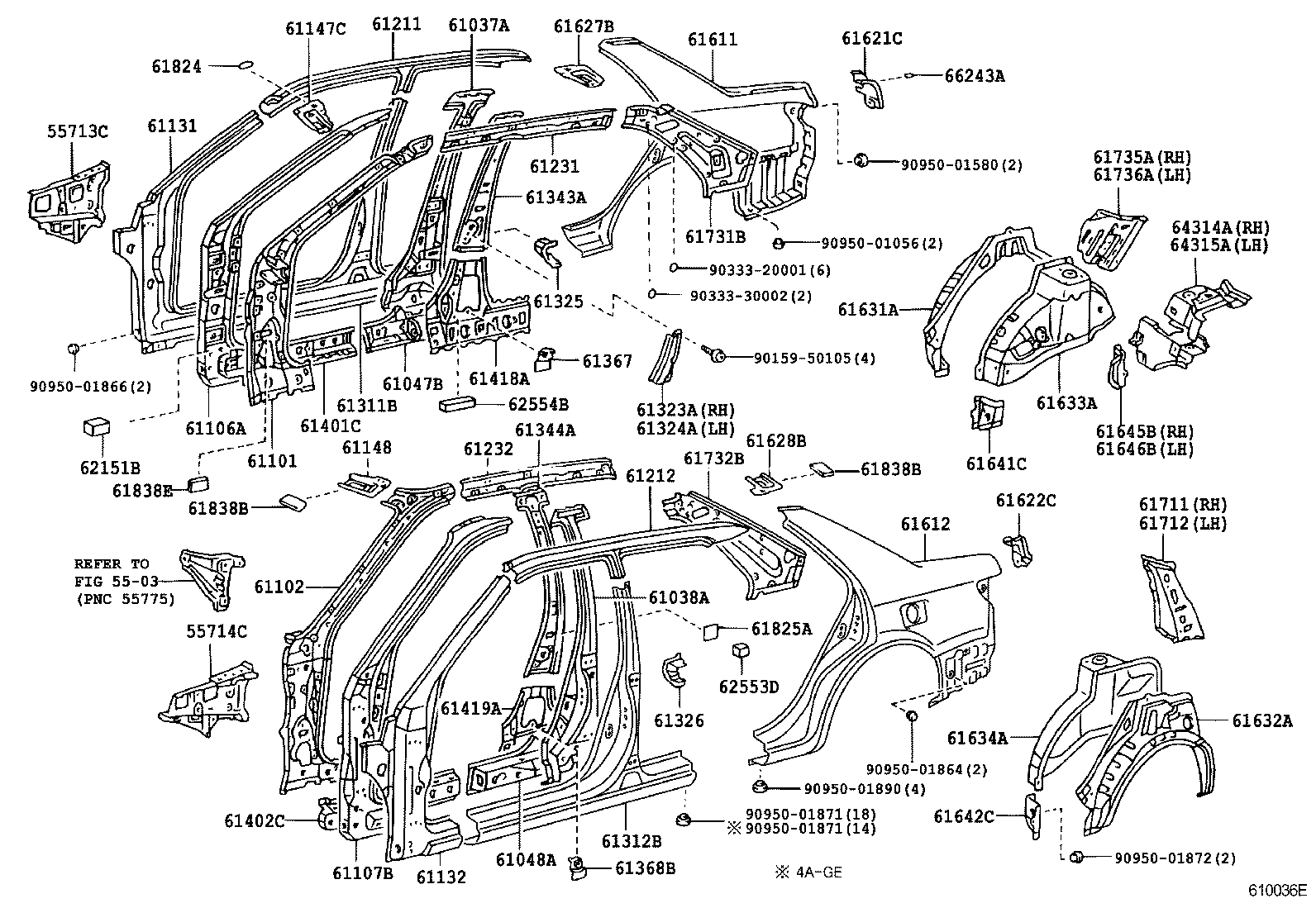 61601-2D080 PANEL, QUARTER, RH product image