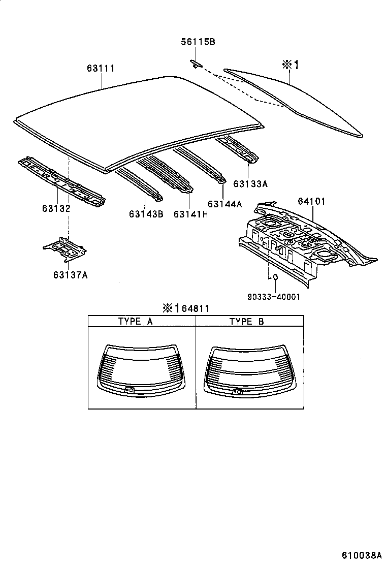 64811-2D680 GLASS, BACK WINDOW product image