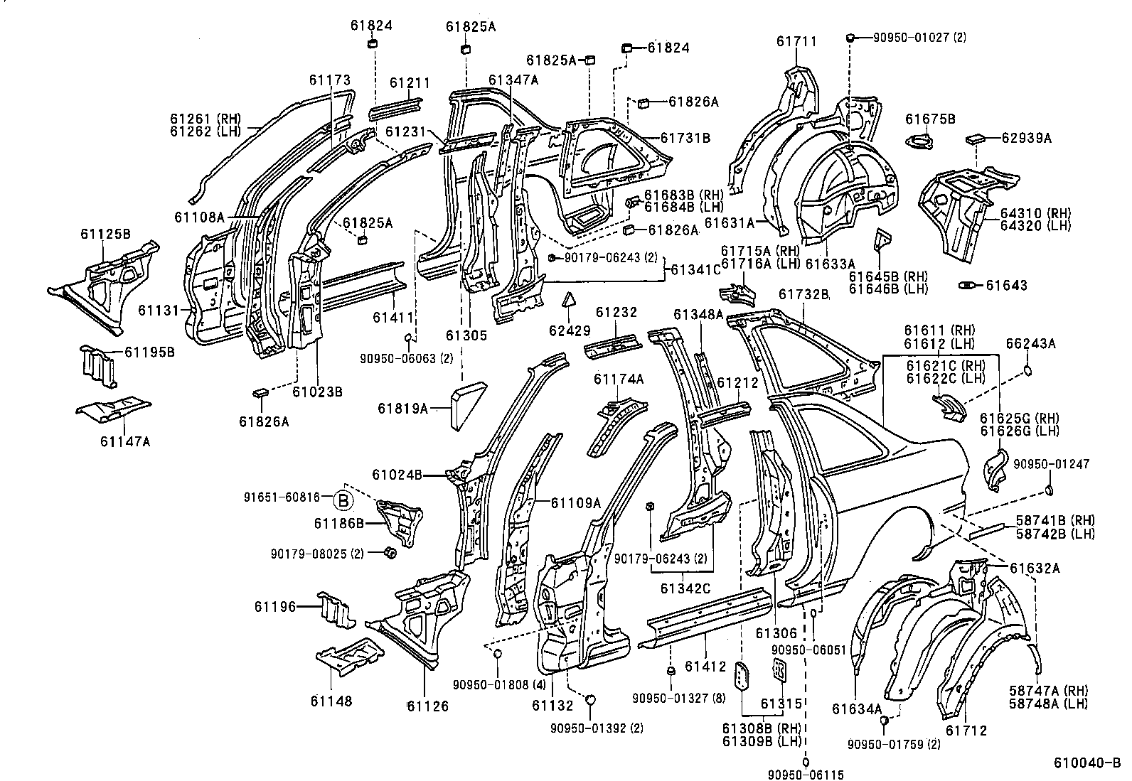 61675-24010 REINFORCEMENT, REAR SUSPENSION SPRING SUPPORT product image