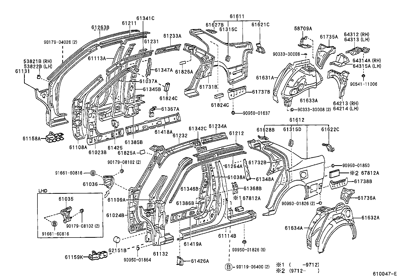 61132-16210 PILLAR, FRONT BODY, UPPER OUTER LH product image