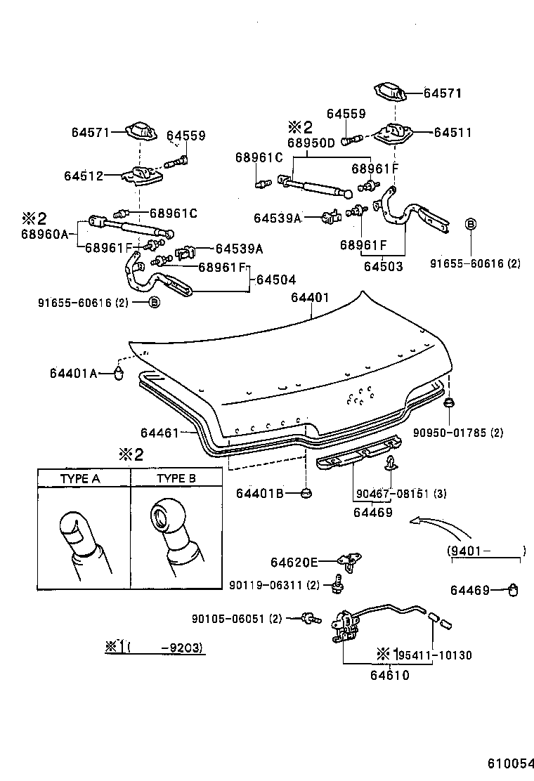 64401-24100 PANEL SUB-ASSY, LUGGAGE COMPARTMENT DOOR product image