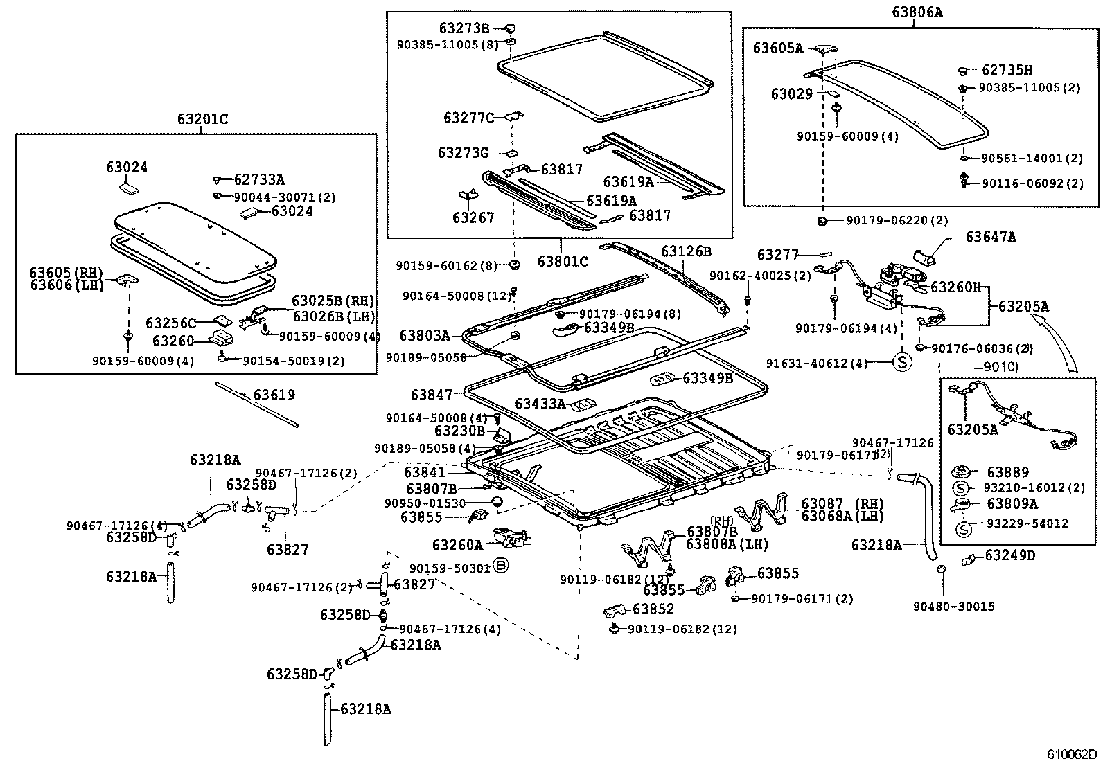 63043-26020 REINFORCEMENT SUB-ASSY, ROOF PANEL product image