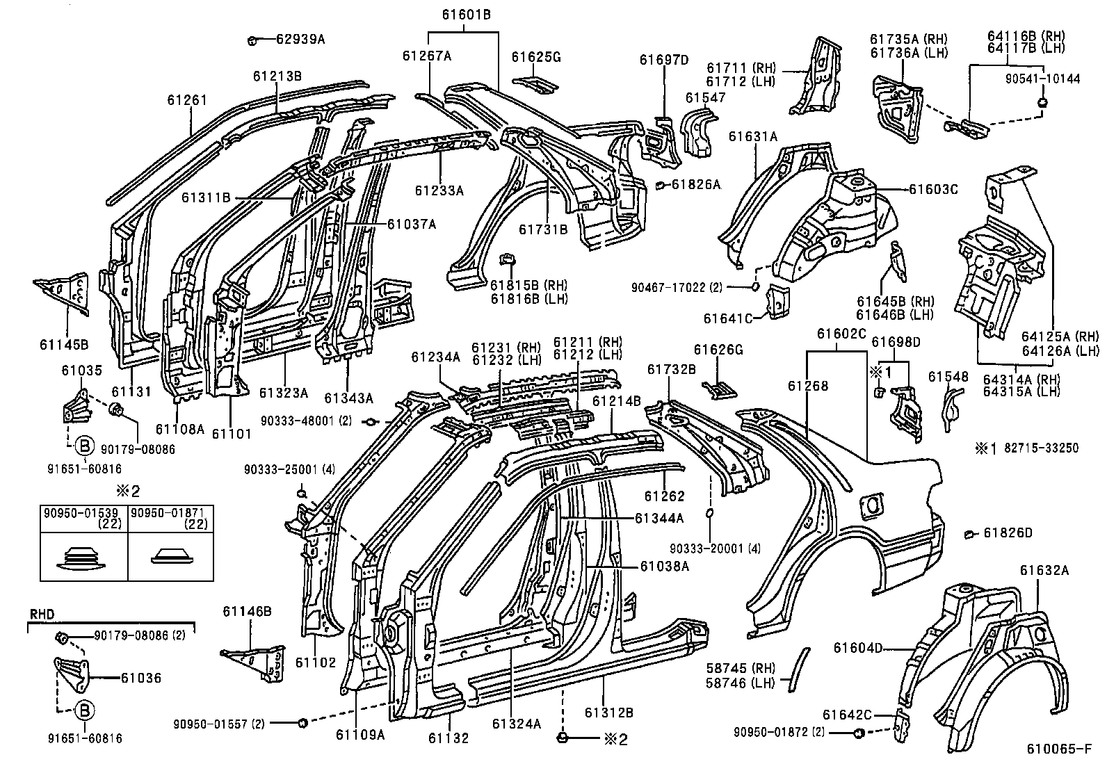 61102-33040 PANEL SUB-ASSY, COWL SIDE, LH product image