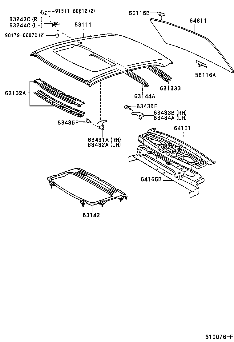 63142-33030 REINFORCEMENT, ROOF PANEL, NO.2 product image