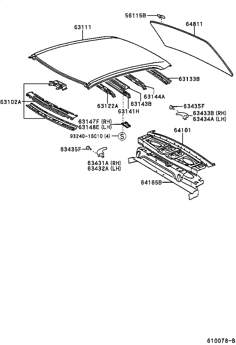 64811-33360 GLASS, BACK WINDOW product image