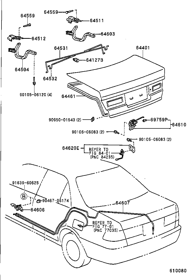 64401-33240 PANEL SUB-ASSY, LUGGAGE COMPARTMENT DOOR product image