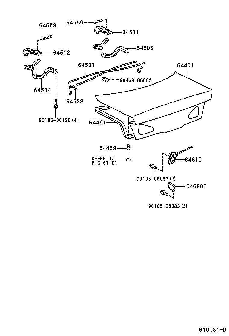 64401-33211 PANEL SUB-ASSY, LUGGAGE COMPARTMENT DOOR product image