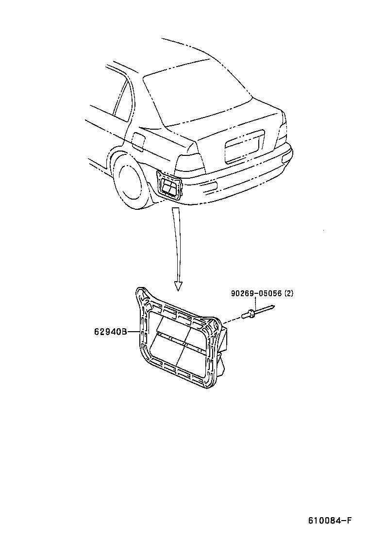Toyota 62940-16070 DUCT ASSY, QUARTER VENT, LH