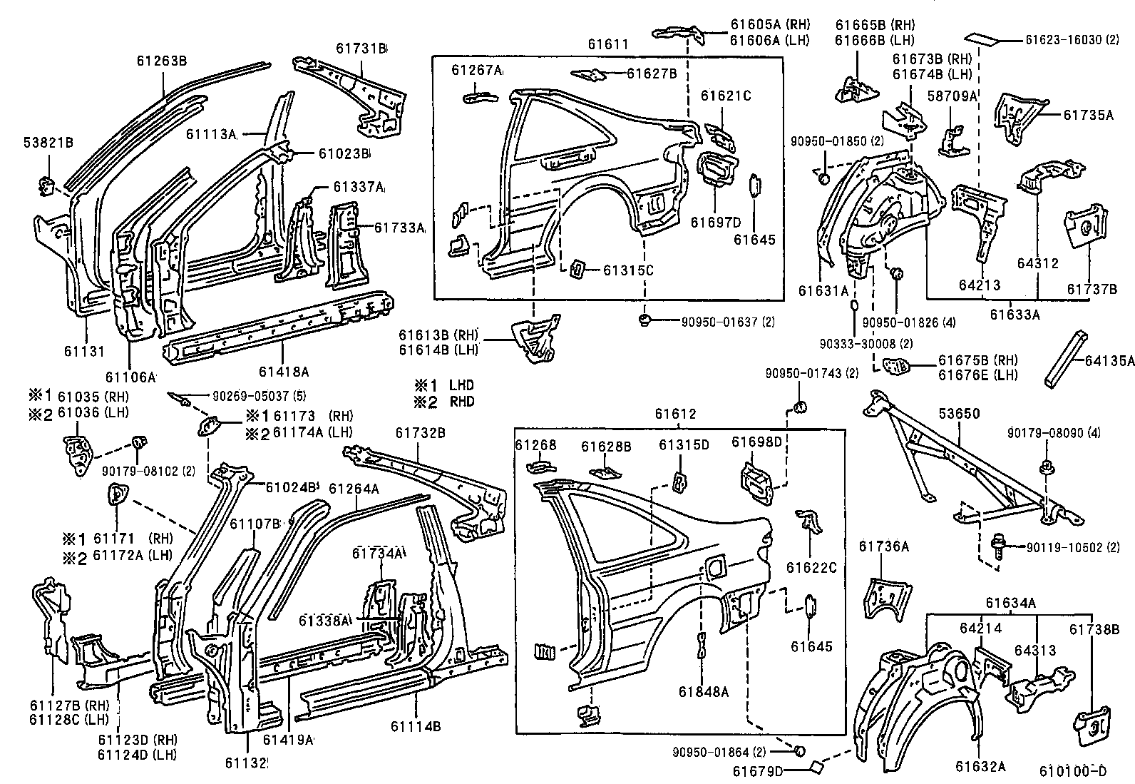 61675-16010 REINFORCEMENT, REAR SUSPENSION SPRING SUPPORT product image