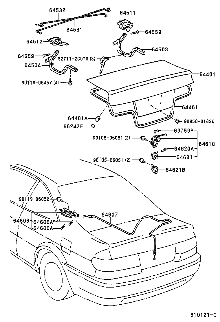 Toyota 90541-09087 CUSHION(FOR LUGGAGE COMPARTMENT DOOR PANEL)