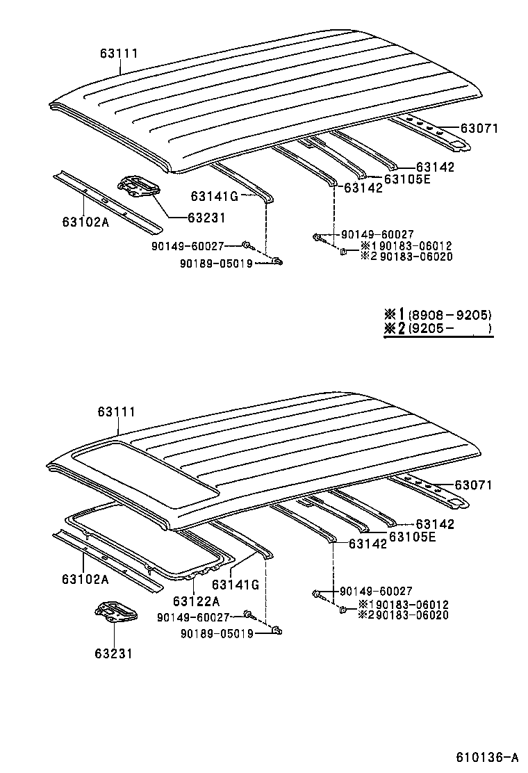 63043-26020 REINFORCEMENT SUB-ASSY, ROOF PANEL product image