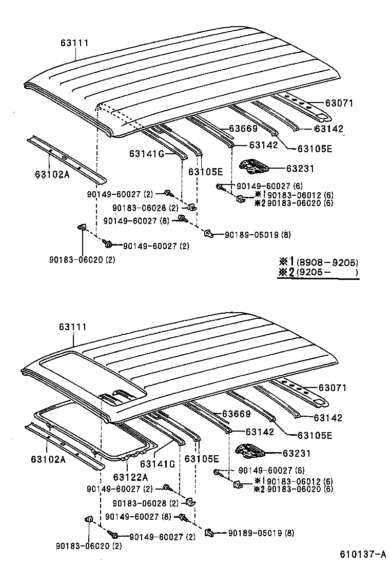 63103-26902 REINFORCEMENT SUB-ASSY, ROOF PANEL product image