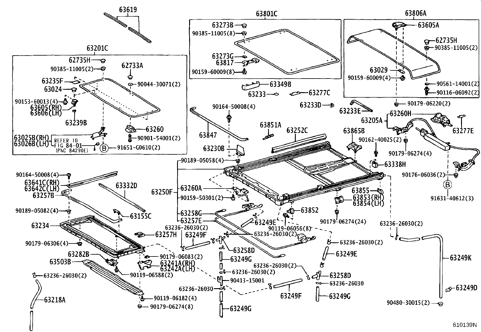 63043-26020 REINFORCEMENT SUB-ASSY, ROOF PANEL product image