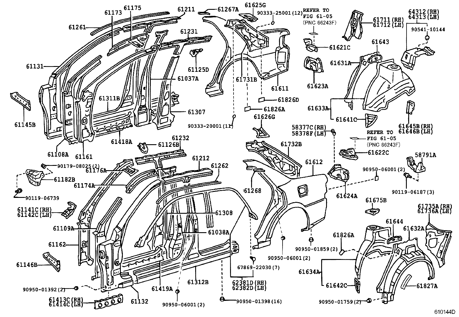 61601-22984 PANEL, QUARTER, RH product image