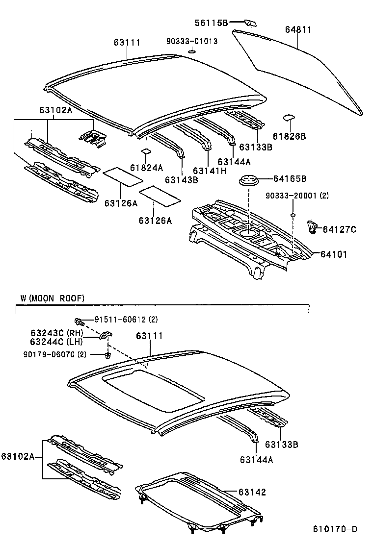 64811-33320 GLASS, BACK WINDOW product image