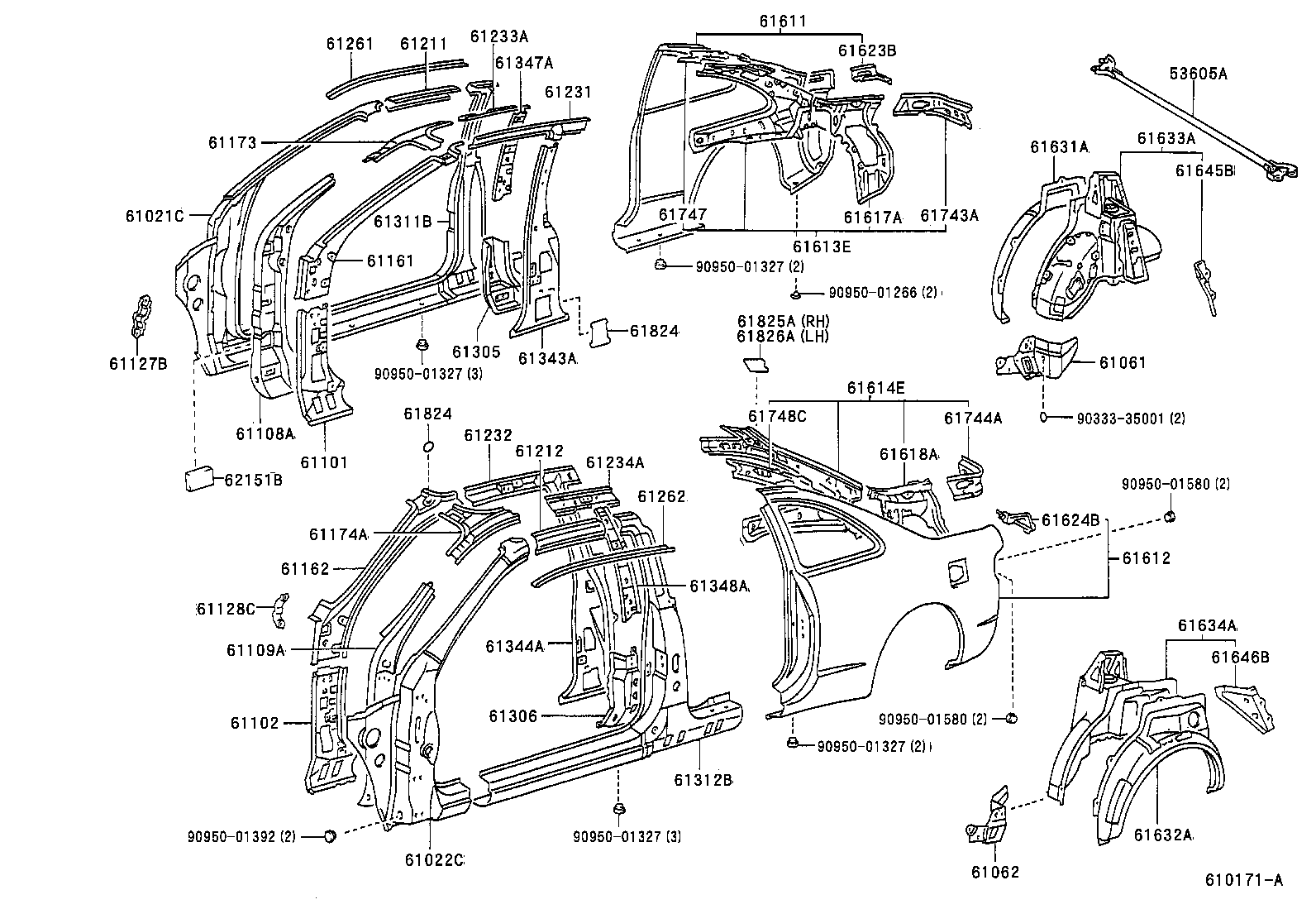 61607-20927 PANEL, QUARTER WHEEL HOUSE, INNER RH product image