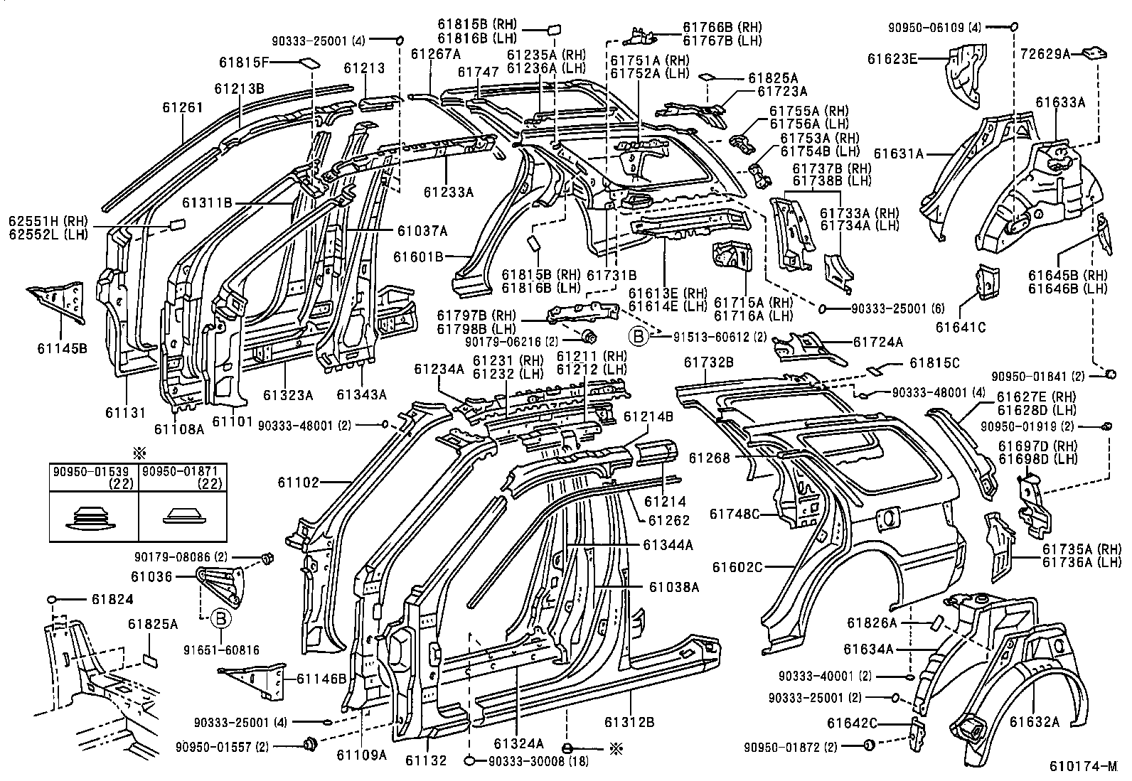 61631-33901 PANEL, QUARTER WHEEL HOUSE, OUTER RH product image