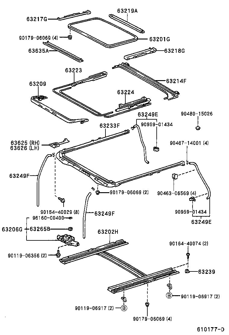 63142-33030 REINFORCEMENT, ROOF PANEL, NO.2 product image