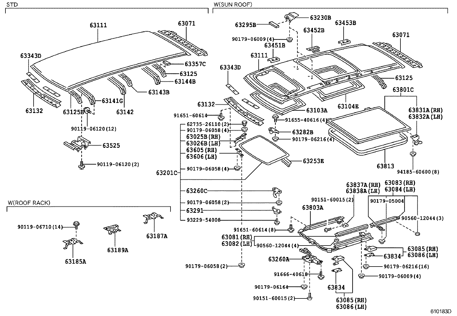 63111-28161 PANEL, ROOF product image