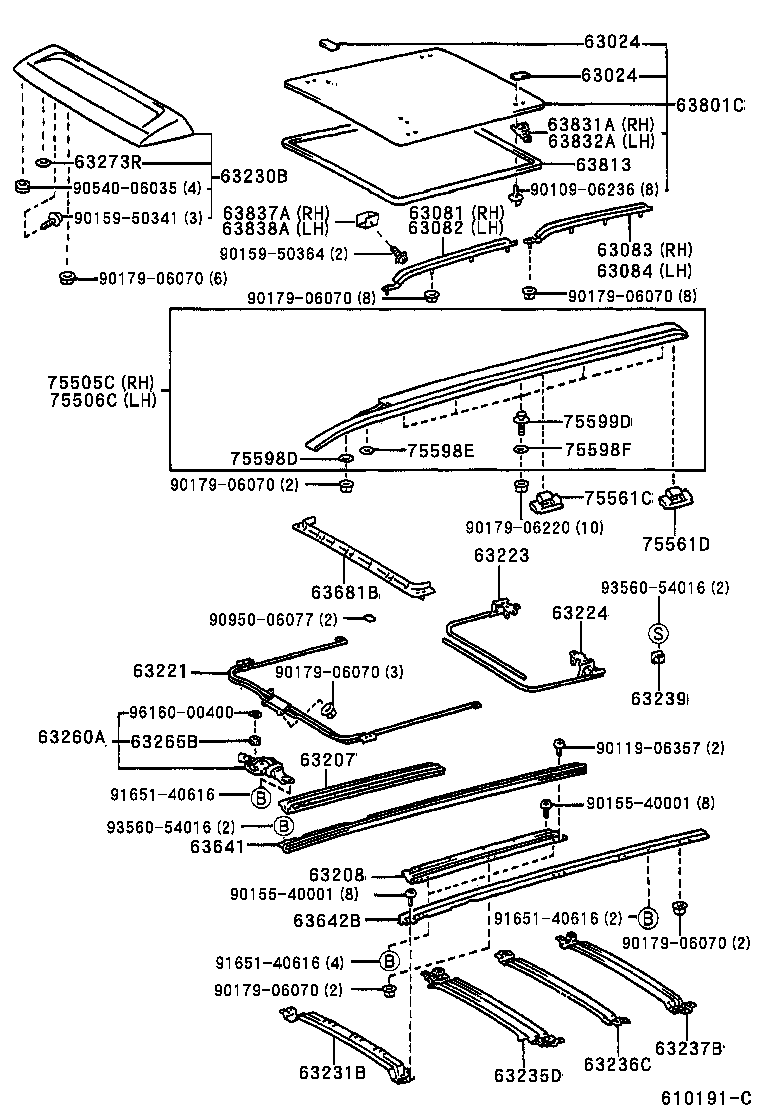 63111-13240 PANEL, ROOF product image