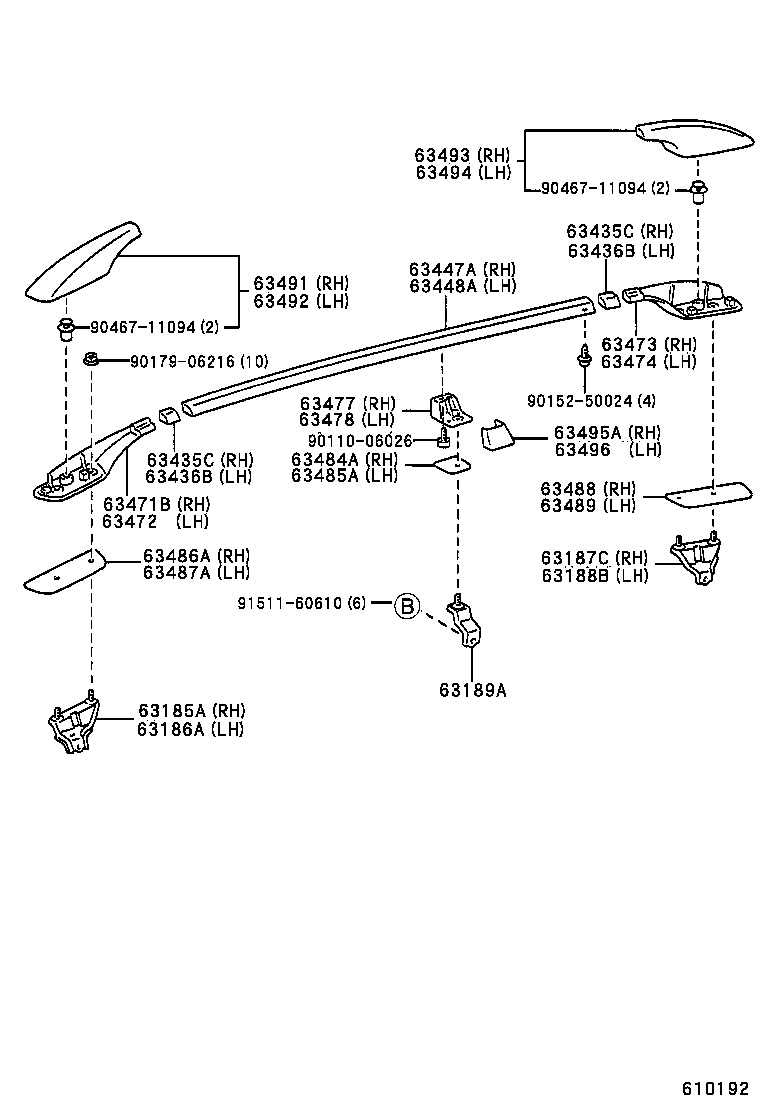 63111-13240 PANEL, ROOF product image