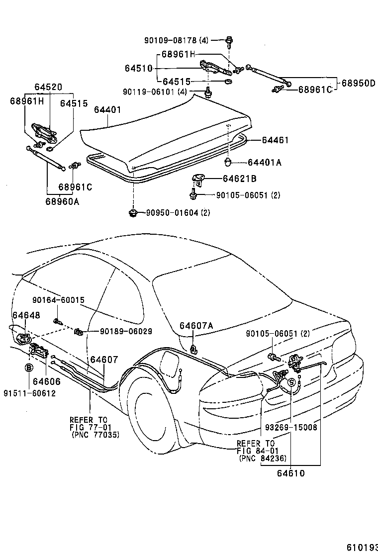 64620-20180 STRIKER, LUGGAGE COMPARTMENT DOOR LOCK product image