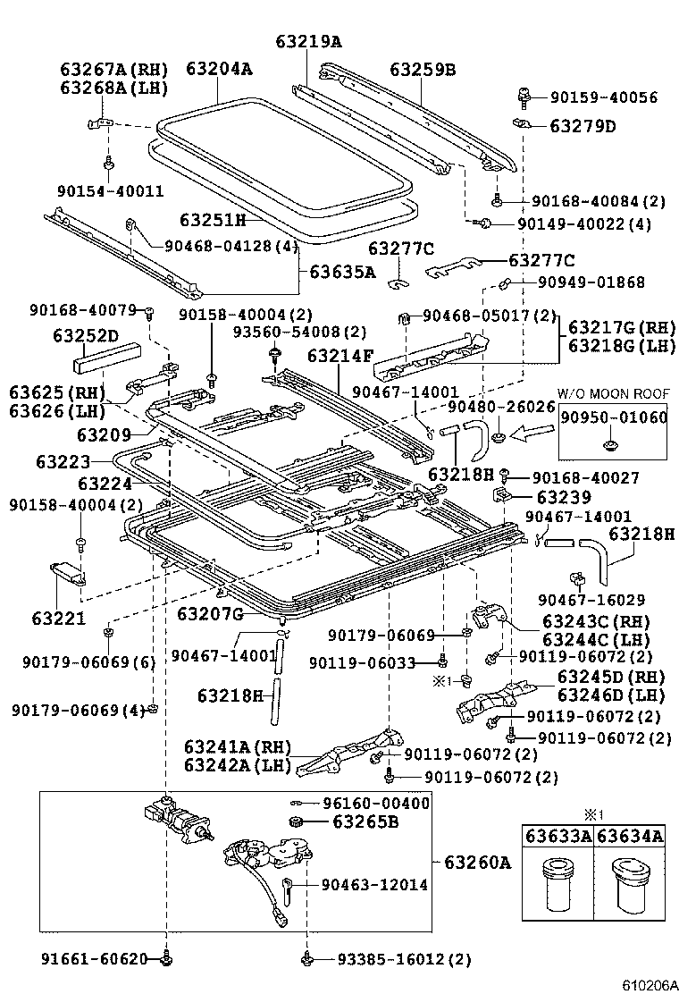 63142-13080 REINFORCEMENT, ROOF PANEL, NO.2 product image