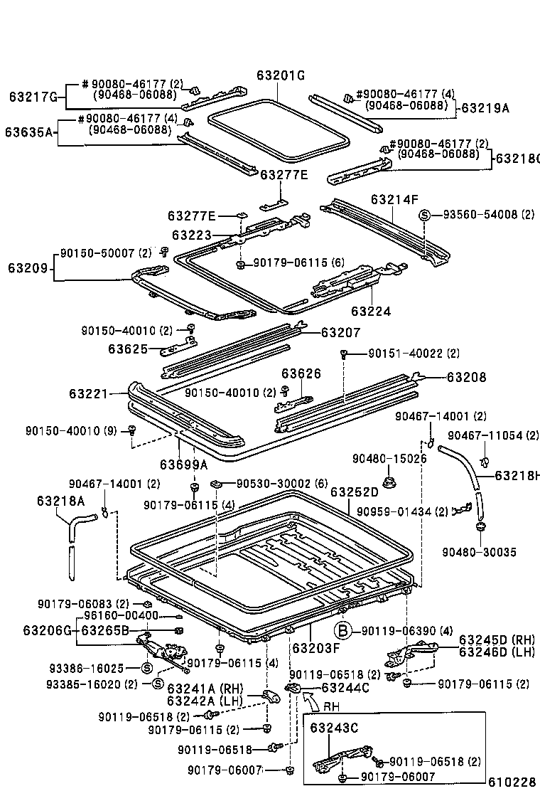 64811-AC040 GLASS, BACK WINDOW product image