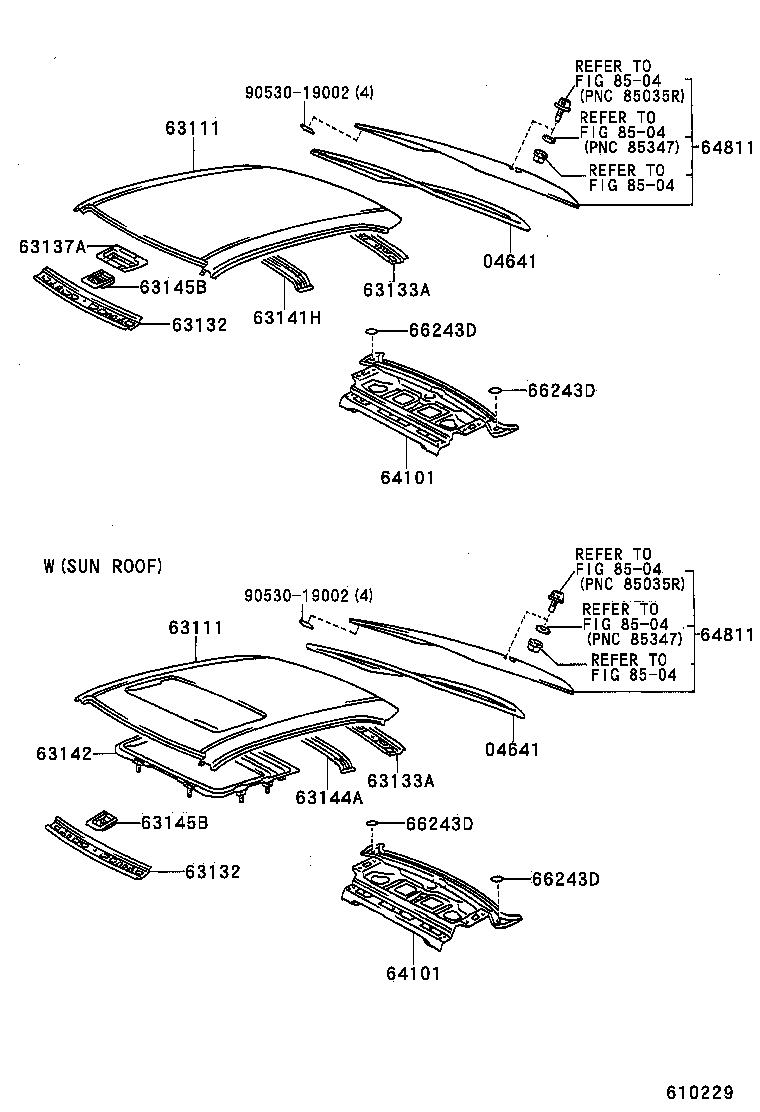 64101-12540 PANEL SUB-ASSY, UPPER BACK product image