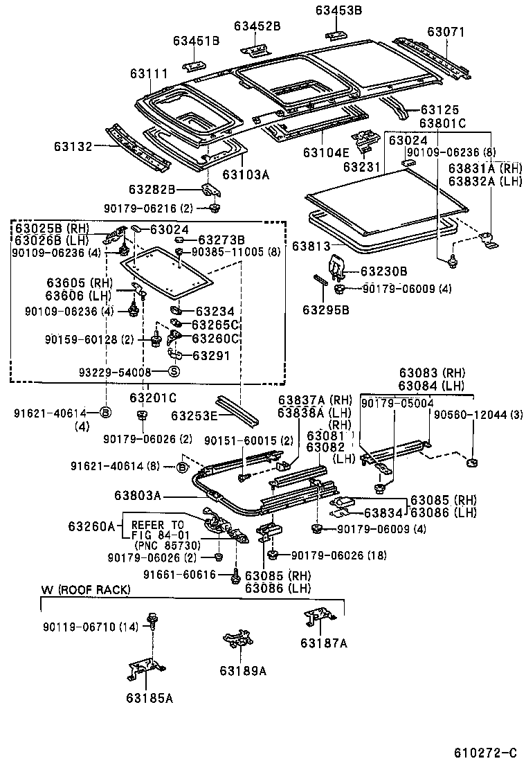 63111-28031 PANEL, ROOF product image