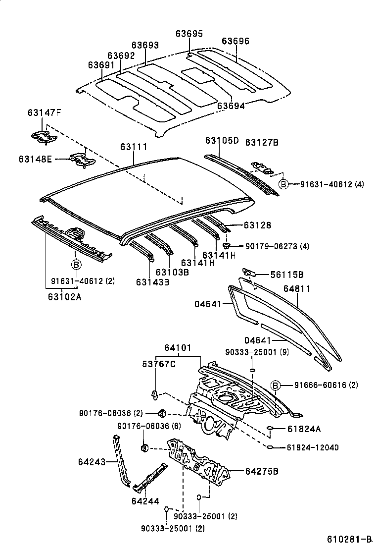 64243-40010 PANEL, ROOM PARTITION, NO.2 RH product image