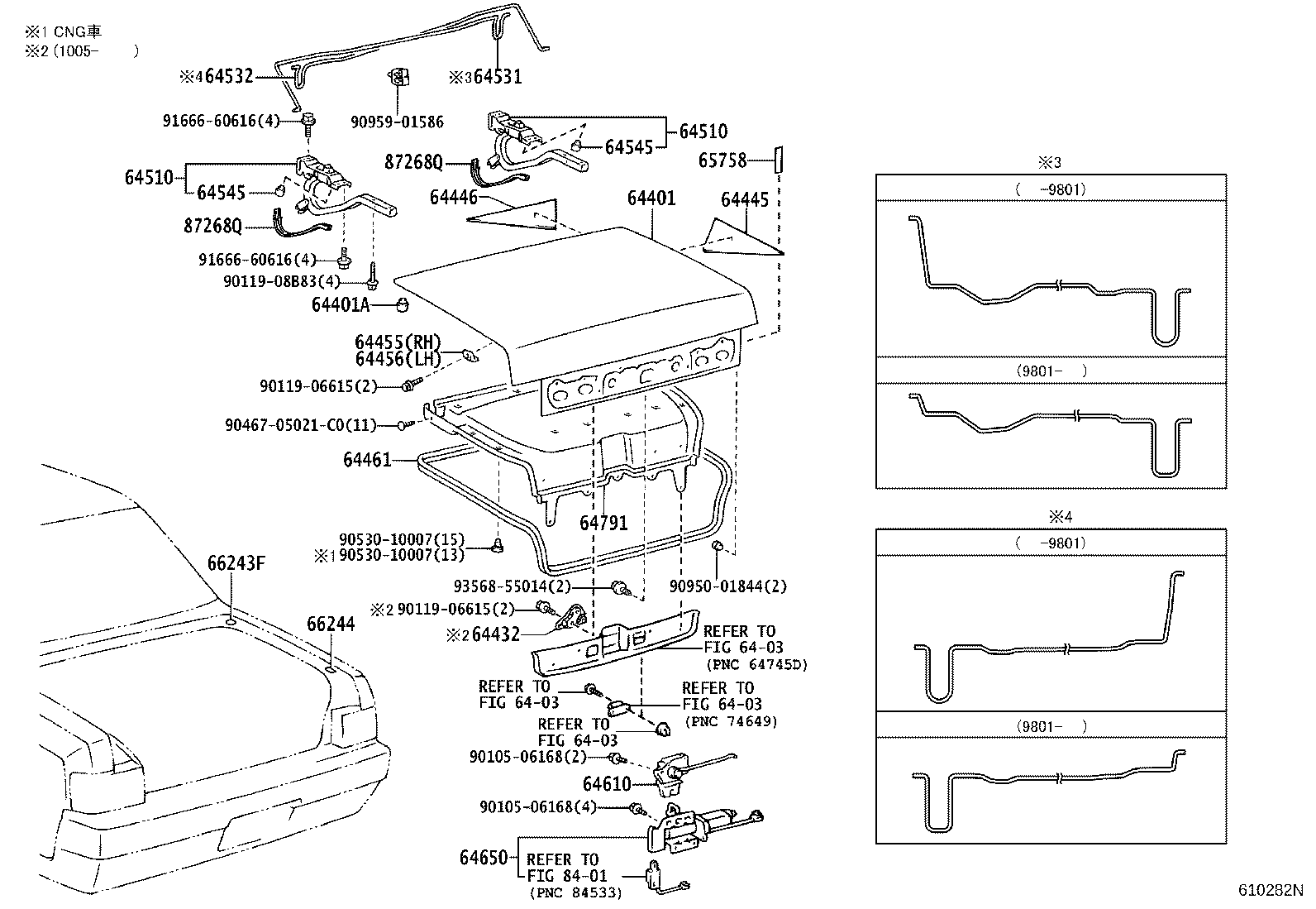 64401-40050 PANEL SUB-ASSY, LUGGAGE COMPARTMENT DOOR product image